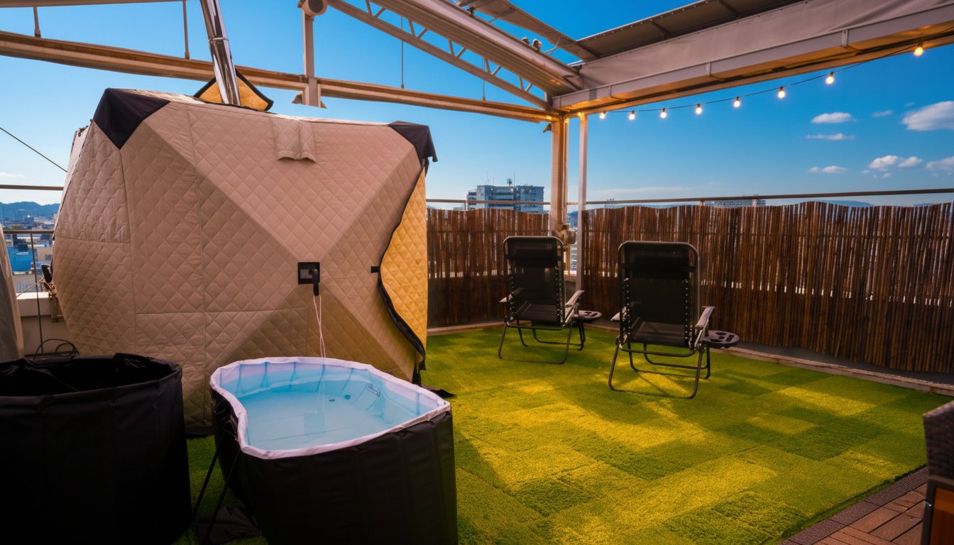 Ciel京都 夕暮れの屋上と空